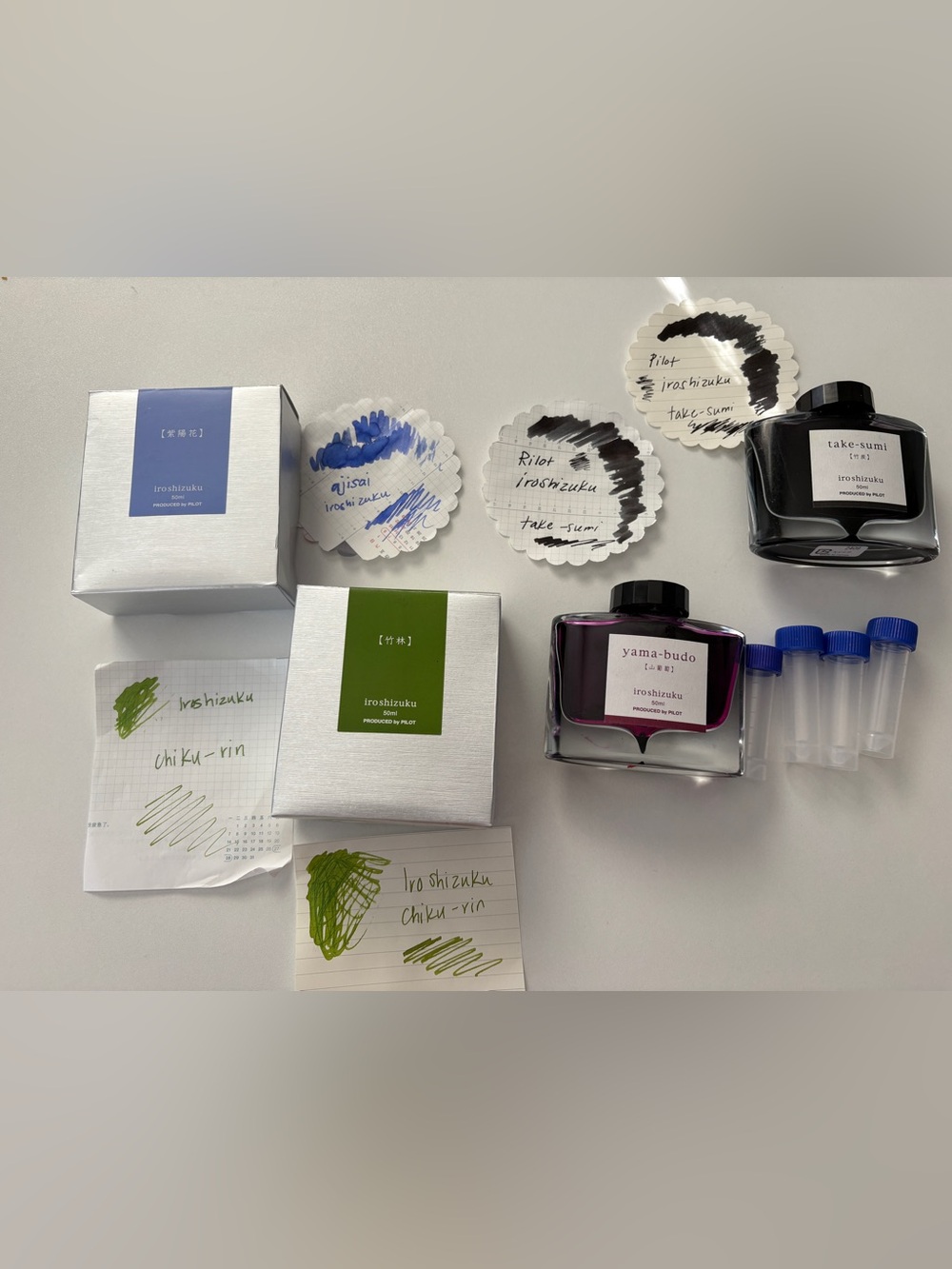 Pilot Iroshizuku Fountain Pen Ink Samples 3ml Set of 4
